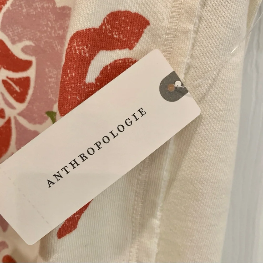 🌺 ANTHROPOLOGIE Pilcro Muscle Sweatshirt Tank in California Poppy Flower Red - Picture 12 of 15
